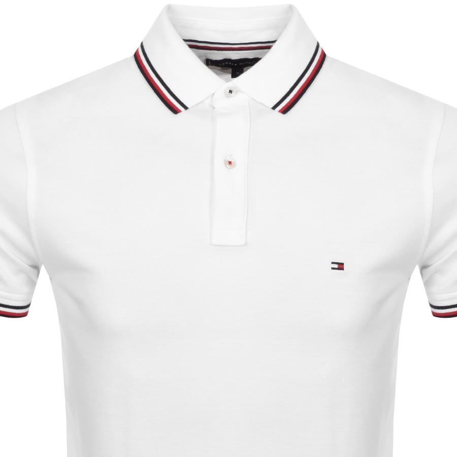 Alternative Image for ProductTommy Hilfiger Tipped Slim Fit Polo T Shirt White2